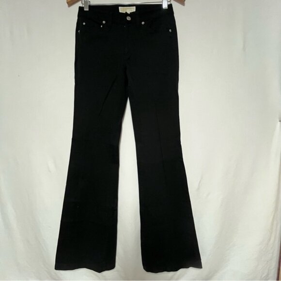 Michael Kors Black Stretch Flared Leg Pants - Tall - Picture 9 of 14